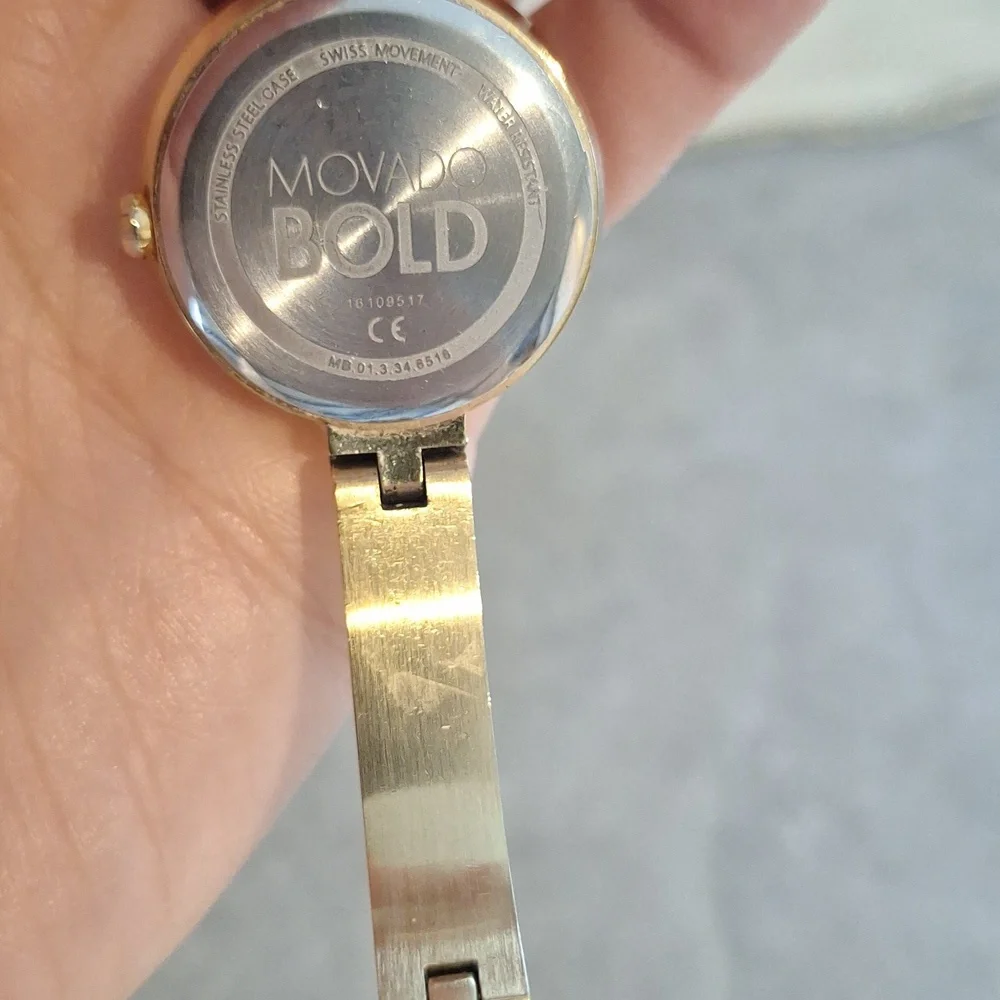 Movado Gold and Pink Women's Watch - Picture 6 of 7